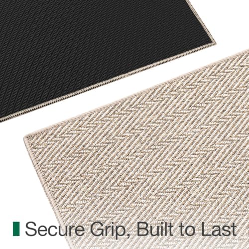 LUMI Ultra Thin Indoor Door Mat 32"x48", Entrance Doormat, Beige