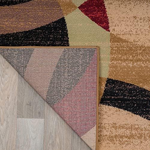 Rugshop Abstract Circles Contemporary Area Rug Multi 7'10" x 10'...