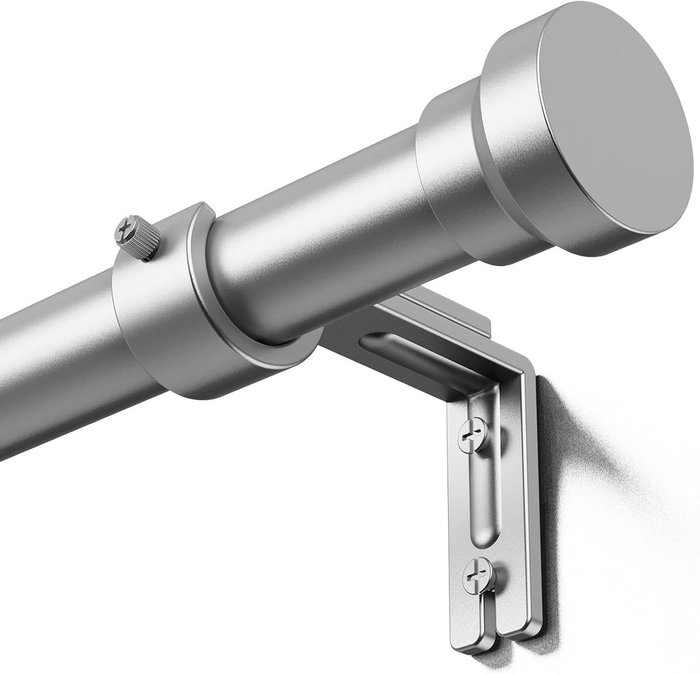 YaFex Curtain Rods 32-144 Inch, Heavy Duty 1 Inch Adjustable Curtain Rod for ...