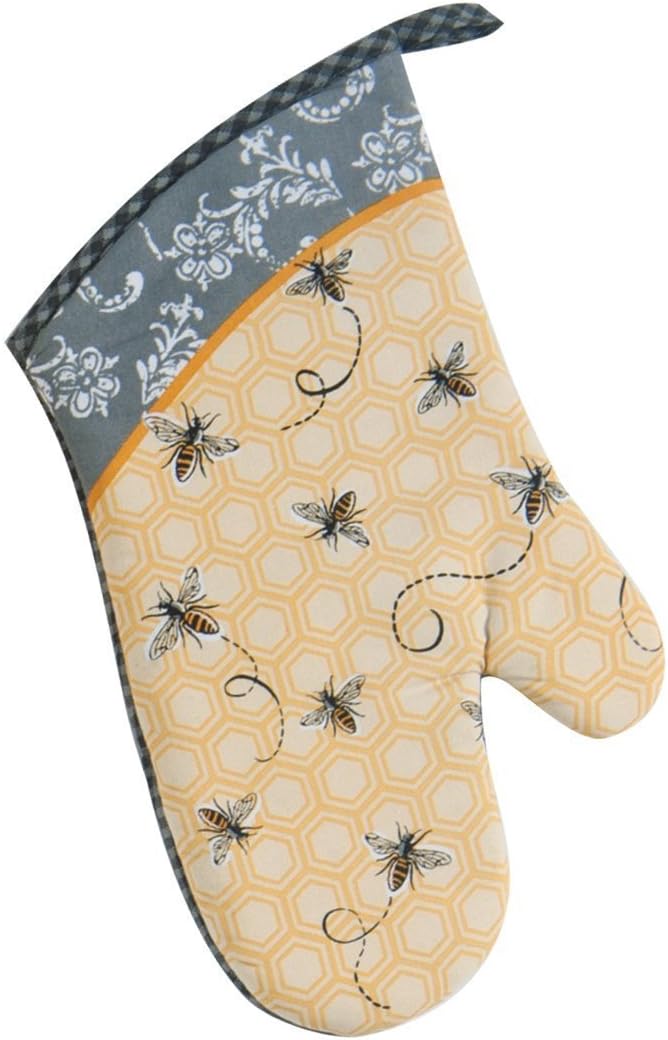 4 Piece Bee Happy Kitchen Set - 2 Terry Towels, Oven Mitt, Potholder