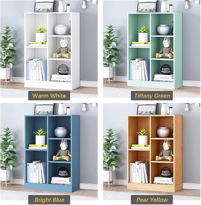 IOTXY Open Shelf Low Bookcase - Wooden 3-Tier Floor Standing Display Cabinet ...