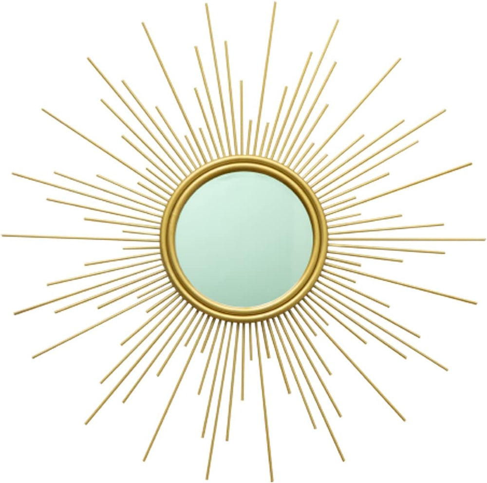 24'' Gold Sunburst Wall Mirror Boho Home Decor Mordern Round Hanging ...