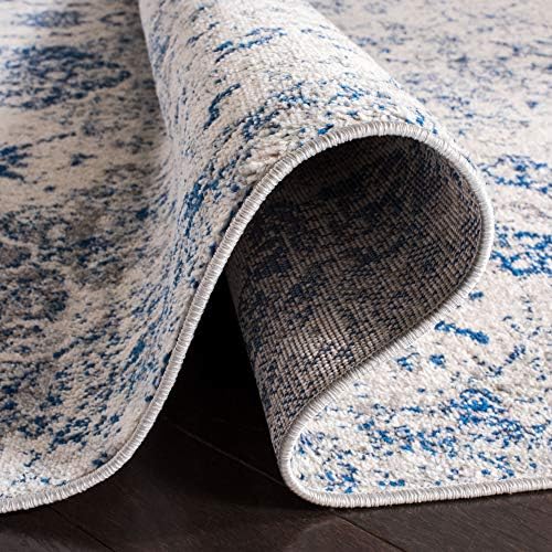 SAFAVIEH Madison Area Rug 8'x10', Transitional White & Royal Blue...