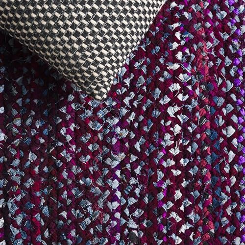 SAFAVIEH Braided Area Rug 8x10, Large Purple & Blue BRD210V