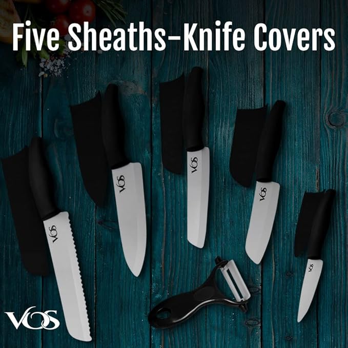 Vos Ceramic Knife with Peeler, Knives Set