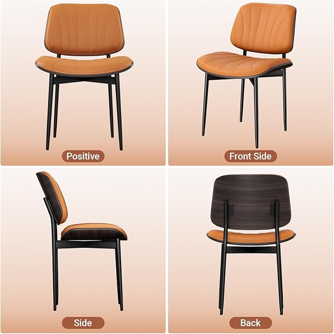 Dining Chairs Set of 2, Mid Century Modern Dining Room and Kitchen Chairs, Up...