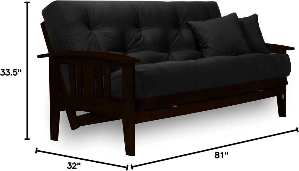 Nirvana Futons Westfield Espresso Finish (Warm Black) Full or Queen Size Futo...