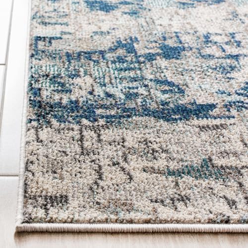 SAFAVIEH Madison Square Rug 8', Modern Grey & Blue MAD460K