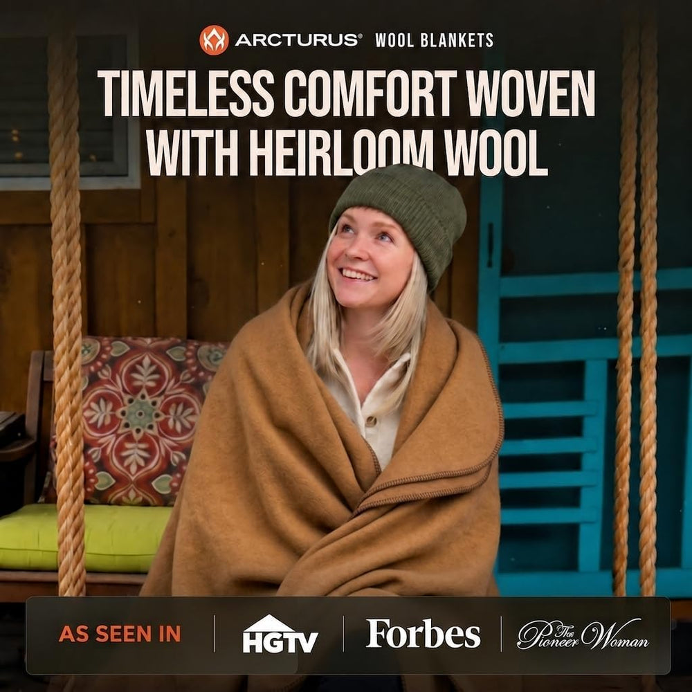 Arcturus Military Wool Blanket - Warm, Thick, Washable