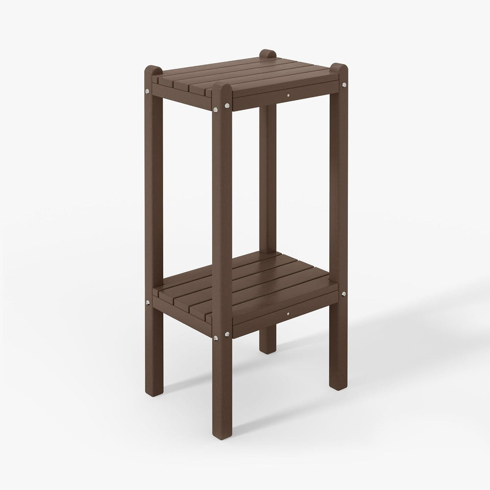 WestinTrends Malibu 36" Outdoor Adirondack HDPE 2-Tier Patio Side Table,...