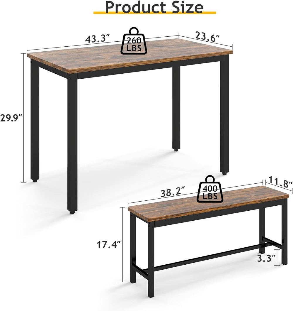 Rovibek Dining Room Table Chairs Set for 4, Modern Space Saving Kitchen Table...