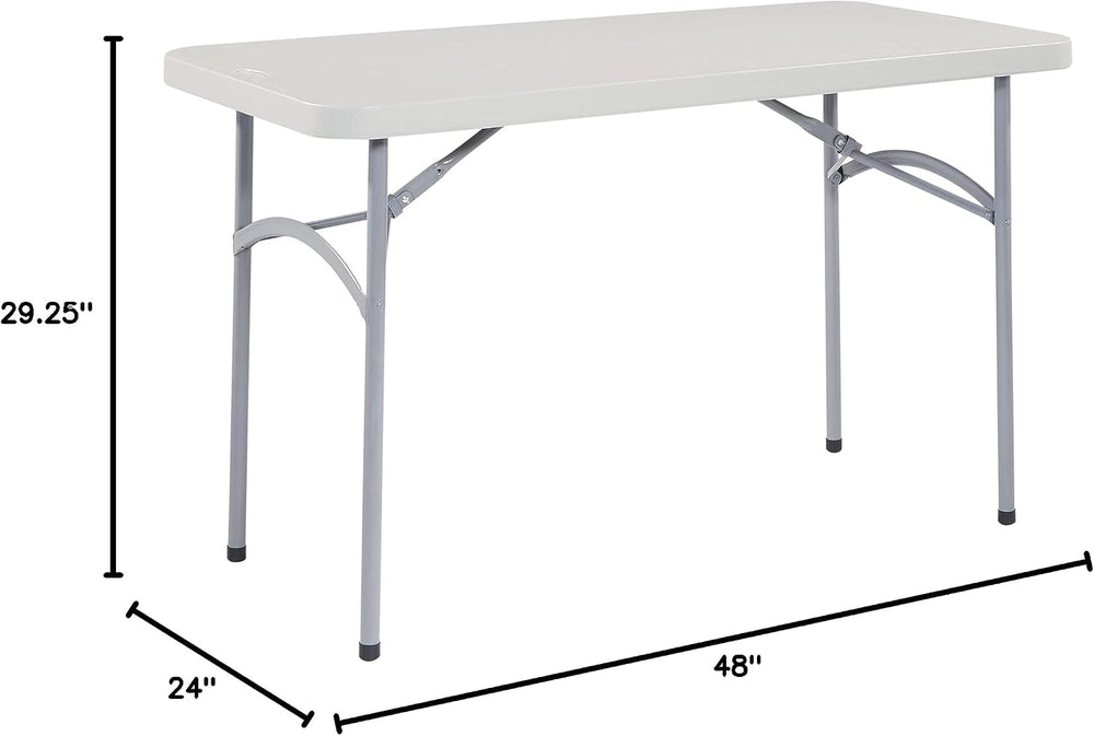Office Star Resin Multipurpose Rectangle Folding Table for Indoor or Outdoor ...