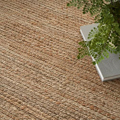 Nourison Home Natural Jute Natural 7' x 10' Area Rug - Easy Clean, No...