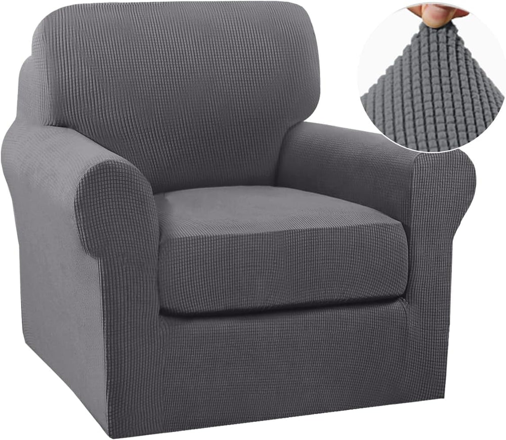 Turquoize 2 Piece Chair Covers Chair Slipcovers for Living Room Small Armchai...