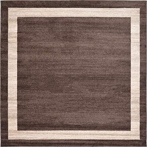 Unique Loom Del Mar Collection Area Rug - Maria (7' 10" Square, Brow...