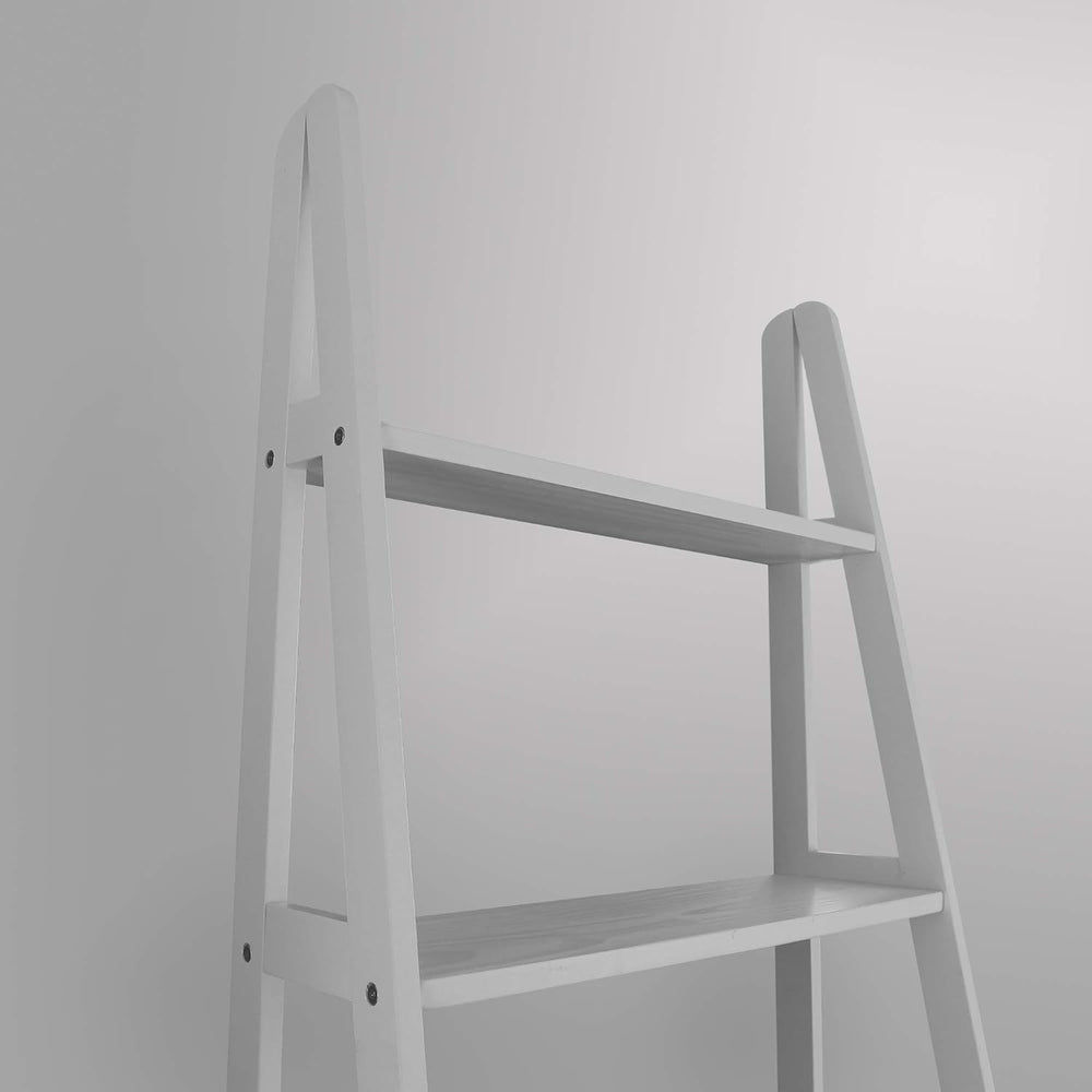 Casual Home 100% Solid Wood 5-Shelf Ladder Bookcase, Standard, 72"H, White