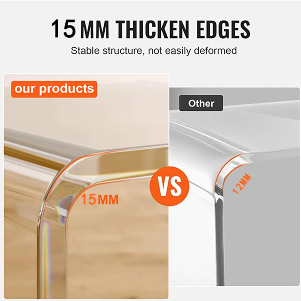 Clear Acrylic End Table/Nightstand,22" H Sleek and Durable Bedside Stora...