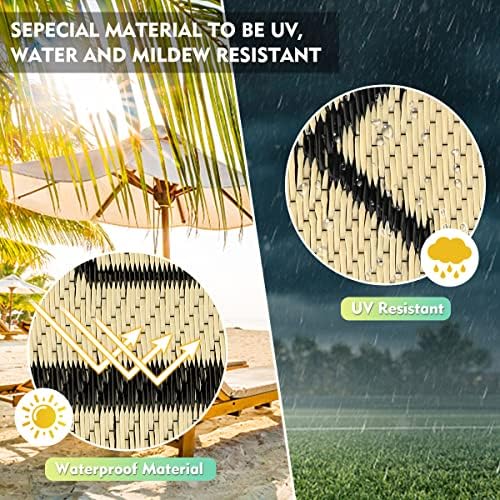 fifame 9x18 Outdoor Rug, Plastic Woven Patio Mat, Waterproof RV Camping Rug