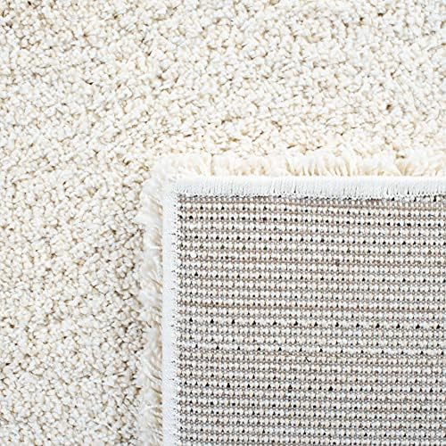 SAFAVIEH Milan Shag Collection Runner Rug - 2' x 6', Ivory, Solid Des...