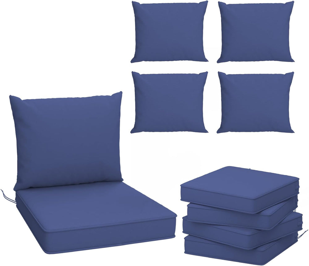 Outdoor Chair Cushions Set of 4, 24 x 24 Inch Patio Furniture Cushions with S...