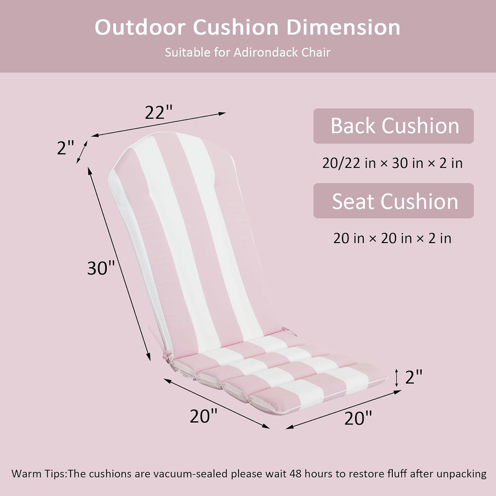 COZYVIDA 50"x20" Adirondack Chair Cushions Set of 2,Outdoor Rocking...