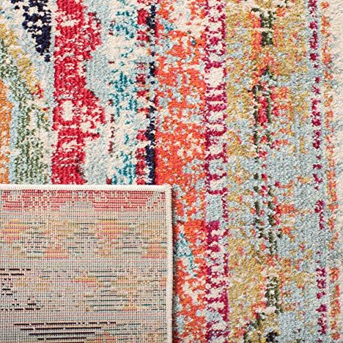 SAFAVIEH Madison Collection Area Rug - 10' x 14', Blue & Orange, ...