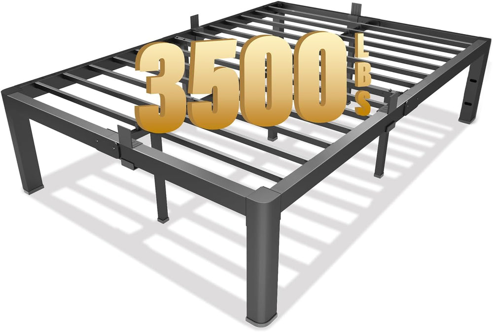 yookare 14 Inch Full Platform Bed Frame - 3500 lbs Heavy Duty Metal Mattress ...