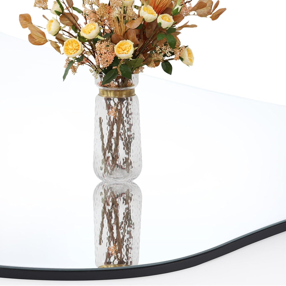 QDSSDECO Full Length Mirror 63"x24" Irregular Wall Mirror Wave Fram...