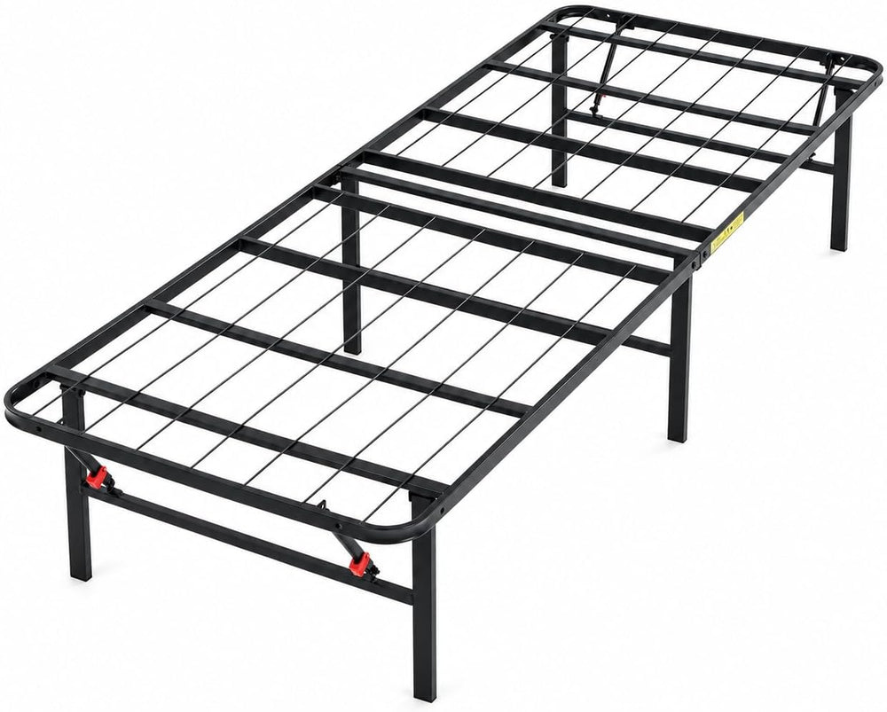 Hercules 14-Inch Heavy-Duty Metal Platform Bed Frame, Twin, Black