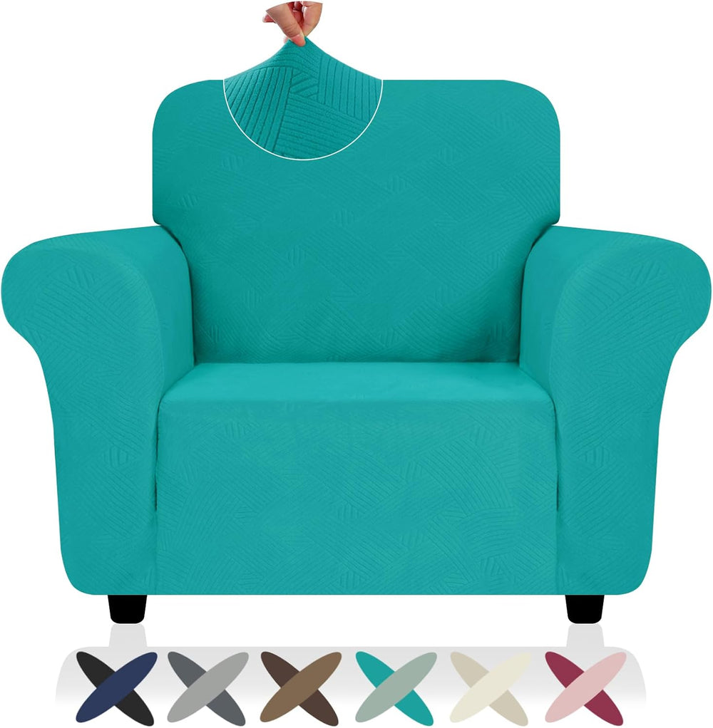 ZNSAYOTX Chair Cover with Arms, New Striped Sofa Chair Covers