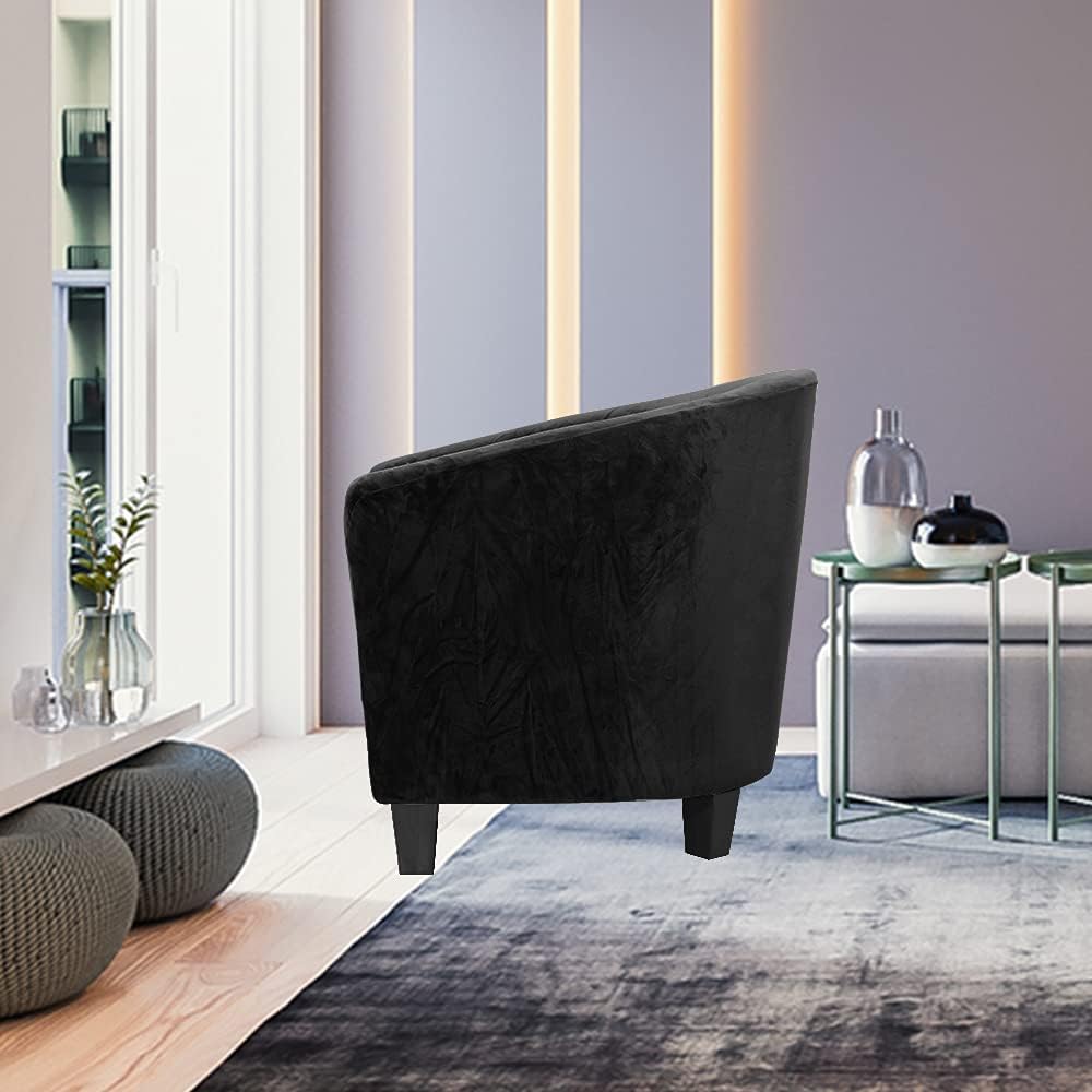 MIFXIN Tub Chair Slipcover 1 Piece Velvet High Stretch Club Chair Cover Spand...