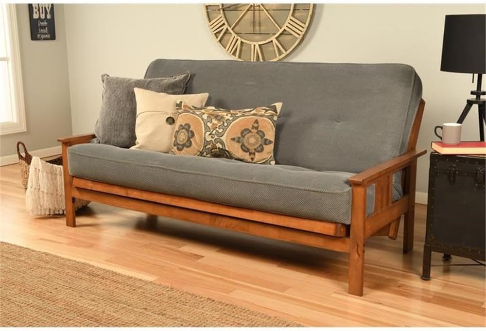 Kodiak Furniture 75" Traditional Full-Size Fabric Futon Mattress with Co...