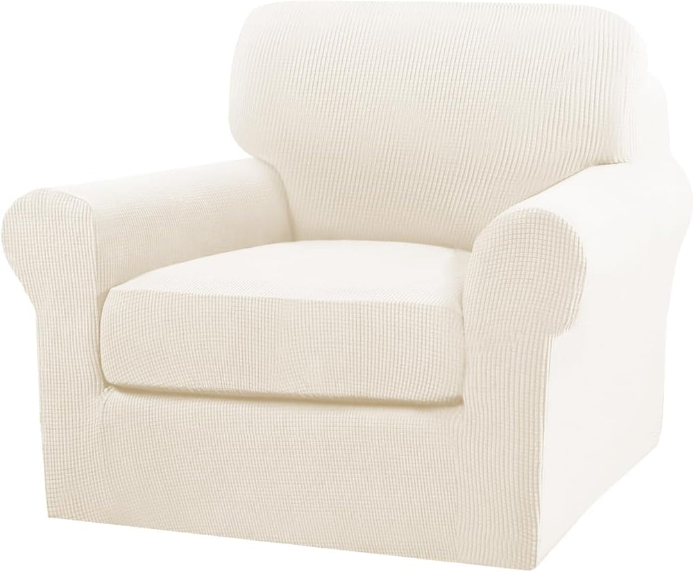 Turquoize 2 Piece Chair Covers Armchair Slipcovers for Living Room Armchair S...