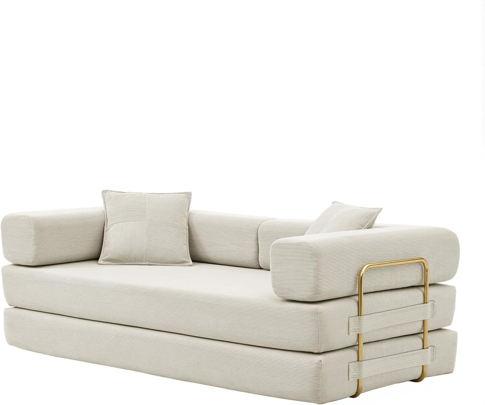 HANXIN 78'' Futon Sleeper Sofa Bed, Boneless Couch for Living Room, B...