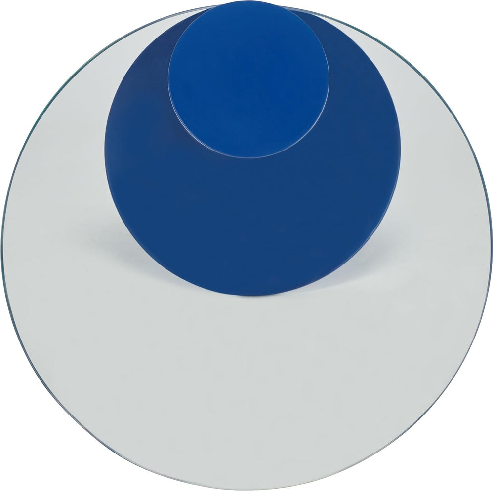 SAFAVIEH Couture Collection - Richardson Blue Metal Accent Table, Sculptural ...