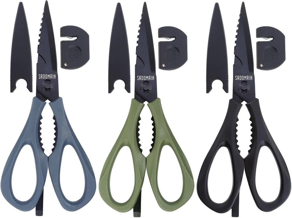 3-pack Kitchen Scissors All Purpose, Heavy Duty Kitchen Shears