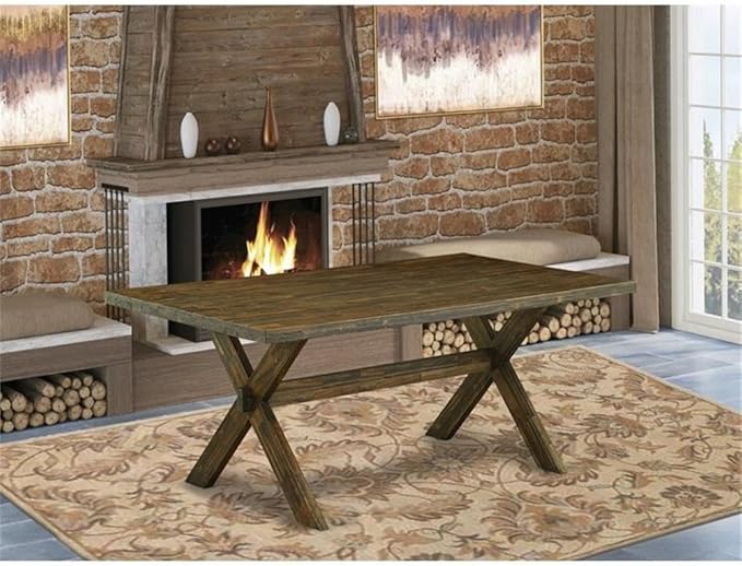 East West Furniture XT777 X-Style Mid-Century Modern Dining Table - a Rectang...