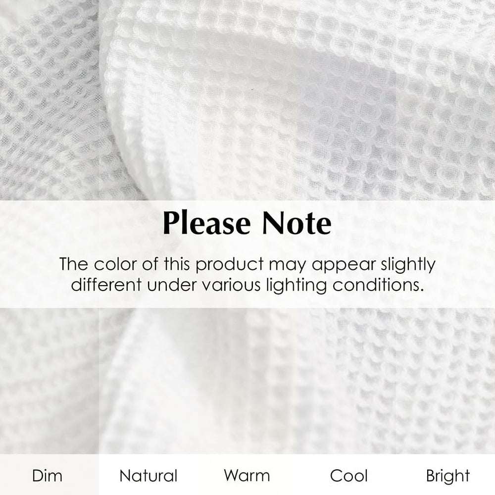 GOTS Certified 108"X90" King 100% Organic Cotton Waffle Blanket-White