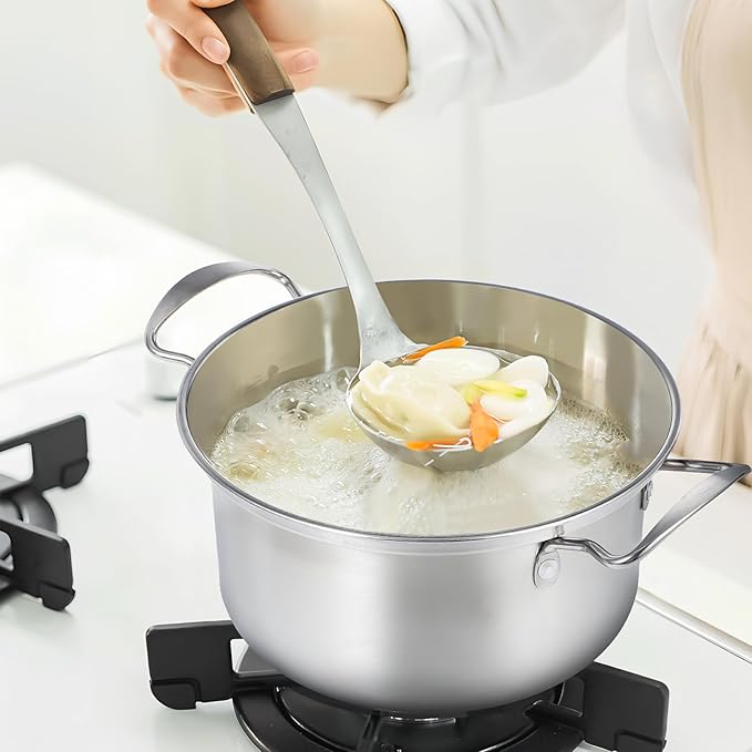 Kichvoe 5 Sets Stainless Steel Stock Pots Set