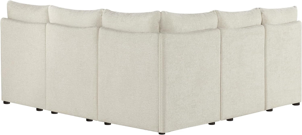 CHITA Breakfast Nook Bench with Storage, Banquette Seating, 5 Seats, Linen