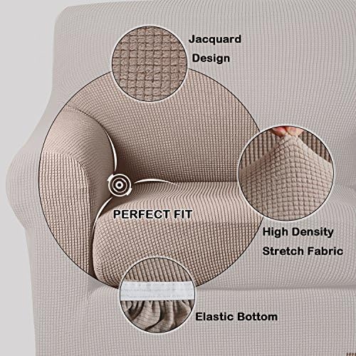 Turquoize 2 Piece Chair Covers Chair Slipcovers for Living Room Armchair Sofa...