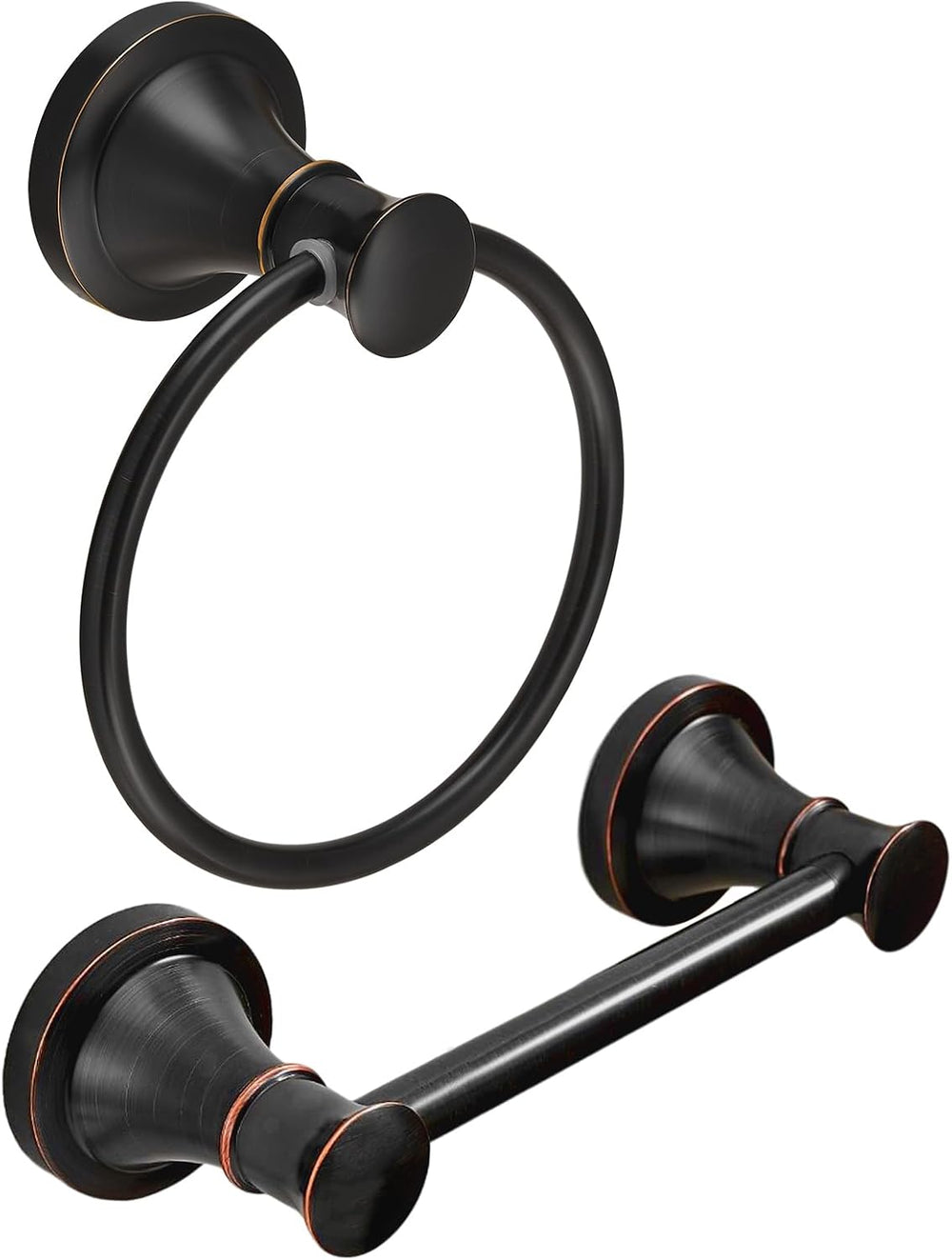 RUMOSE Toilet Paper Holder and Hand Towel Ring Oil Rubbed Bronze Wall Mount