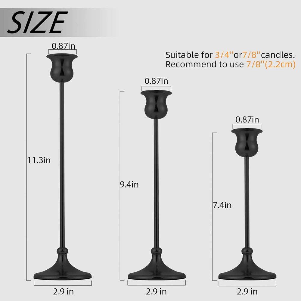 Metal Candle Holder Taper Candlestick Holders for Candle Sticks Vintage Cande...