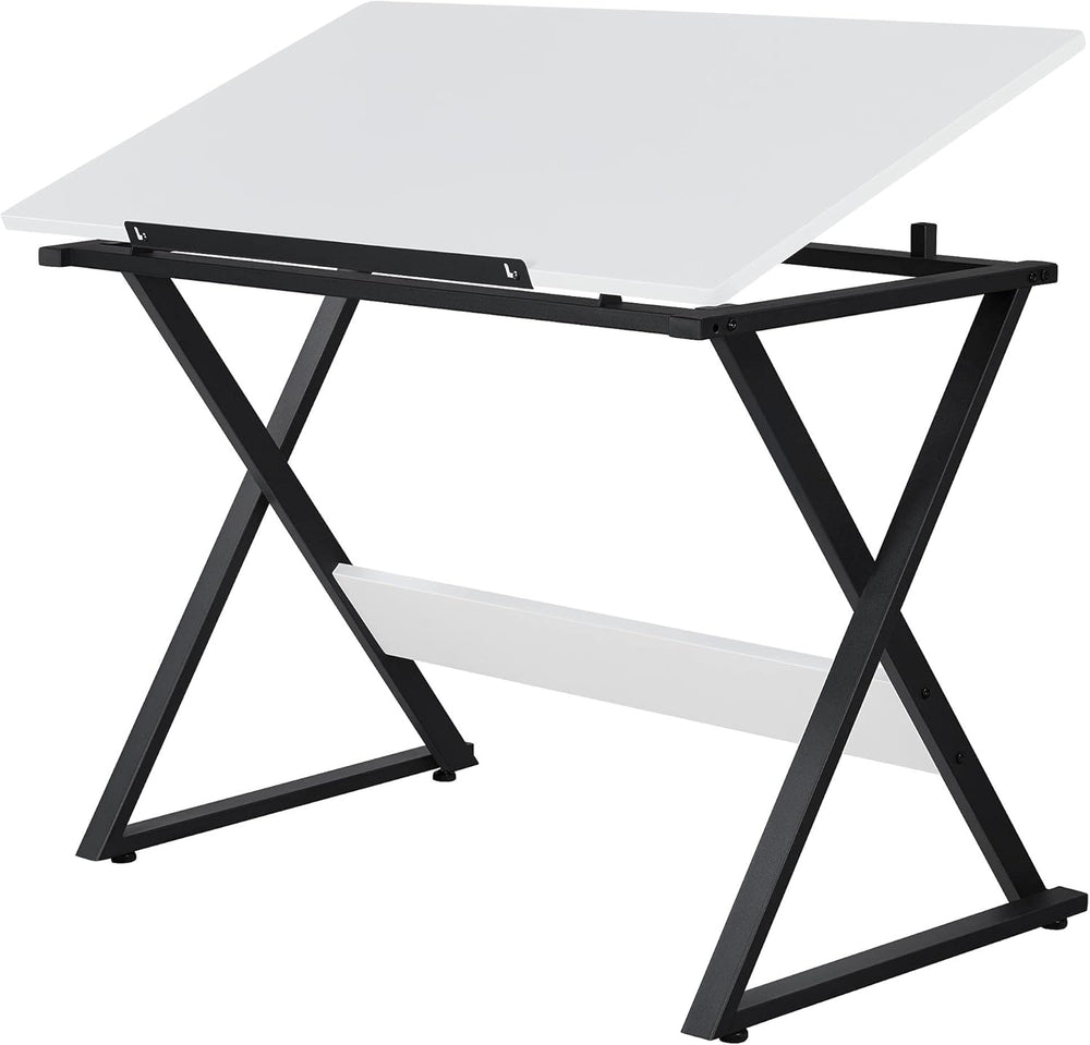 Yaheetech Adjustable Drawing Tables Drafting Desk with P2 Tiltable Tabletop f...