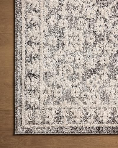 Loloi Magnolia Home Gigi Grey/Ivory 5'-3" x 7'-6" Area Rug