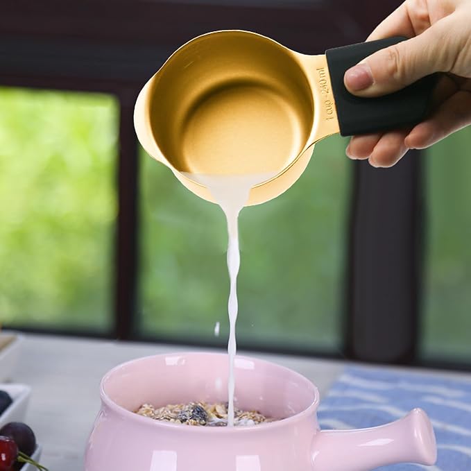 Magnetic Measuring Cups and Spoons Set, Including 7 Stainless Steel Nesting