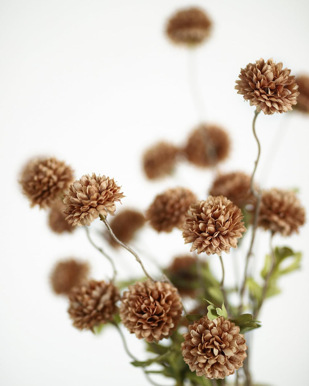 DuHouse 9pcs Faux Silk Pompon Mum Small Chrysanthemum Ball