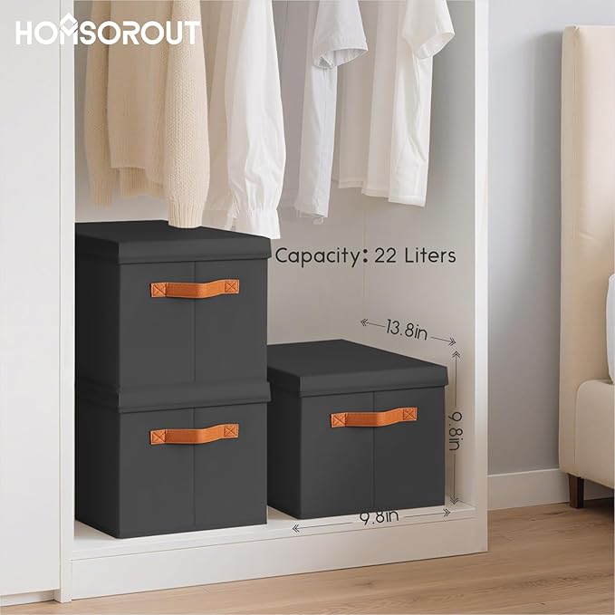 Homsorout Storage Bins with Lids