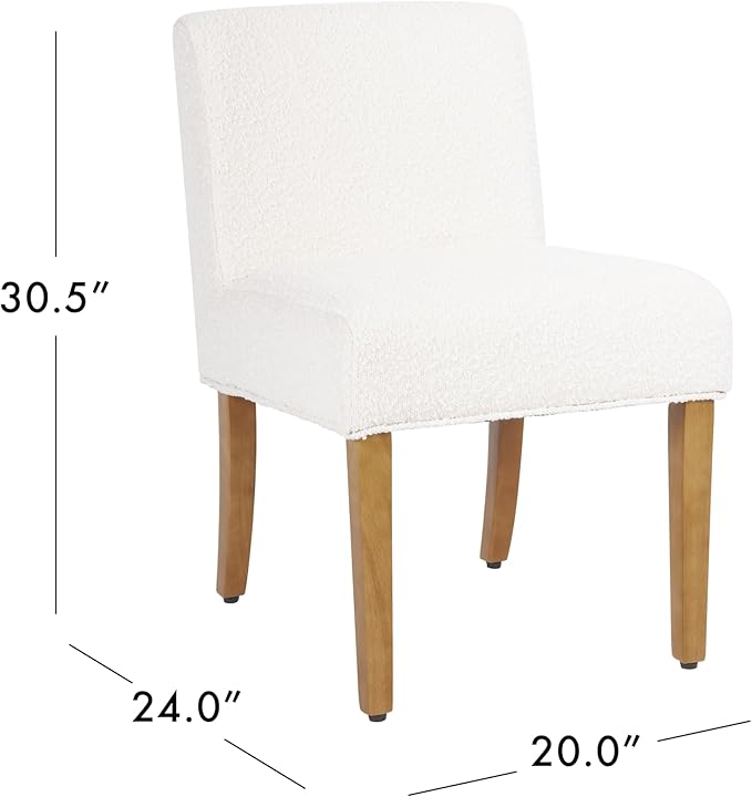 Homepop Home Decor | Upholstered Dining Chairs with Low Back |Decorative Home...