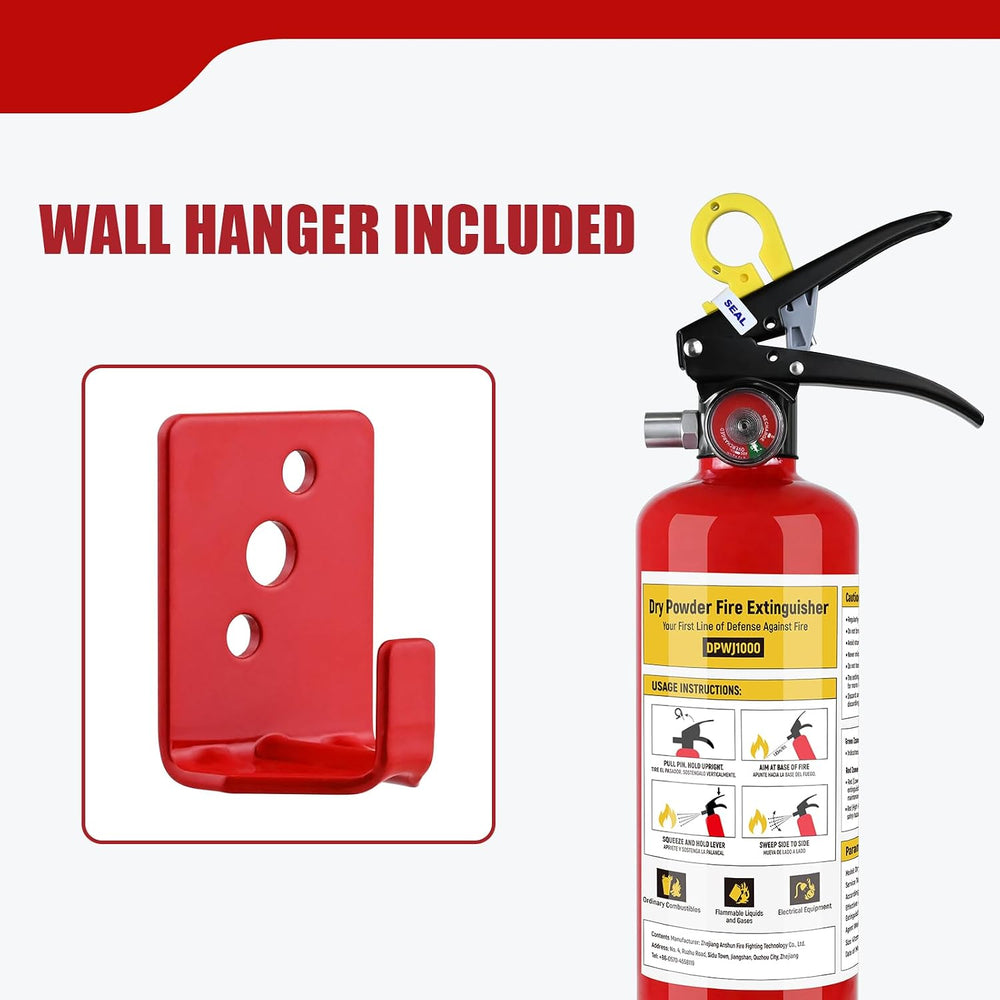 1 Pack 2.5 lb ABC Dry Chemical 1-A:10-B:C Fire Extinguishers